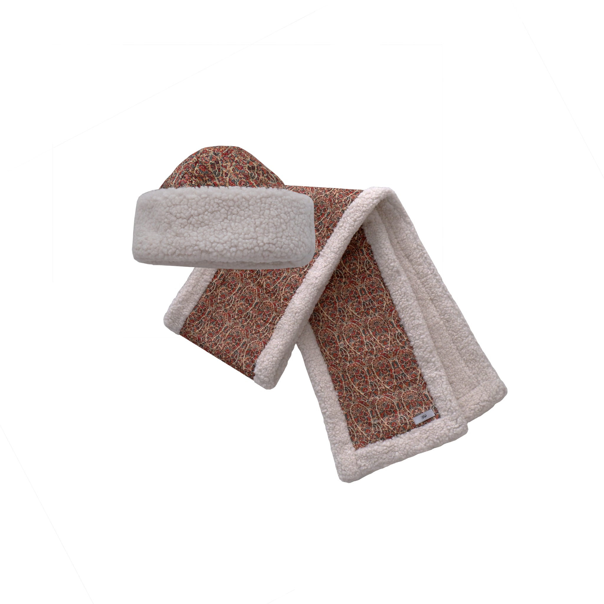 OTE BEIGE TEDDY REVERSIBLE SCARF